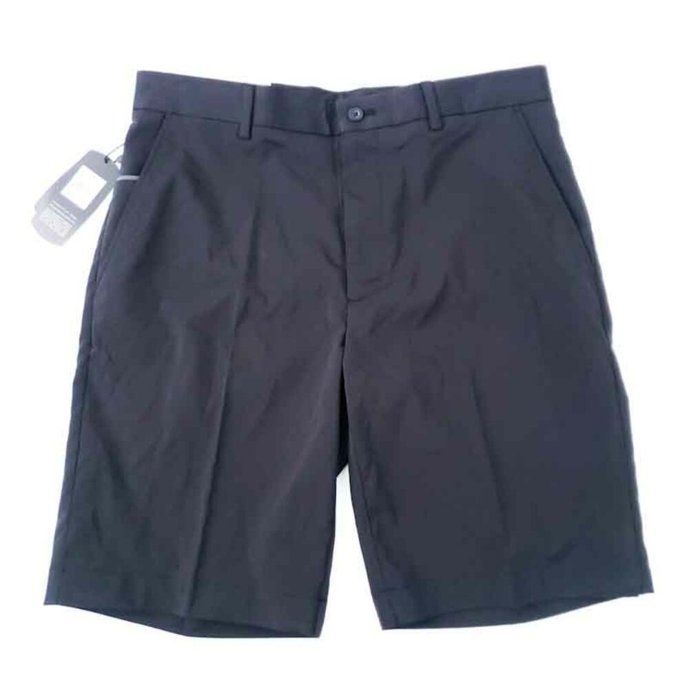 New Greg Norman Golf Shorts Tech Pants Black Size 32, Moisture Wicking, 10" Inse